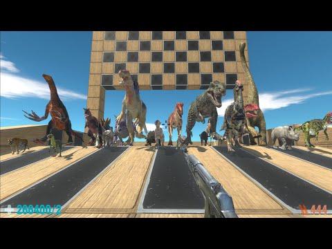 Dinosaurs & Animals Survival Speed Race Only 10 Will Survive - Animal Revolt Battle Simulator