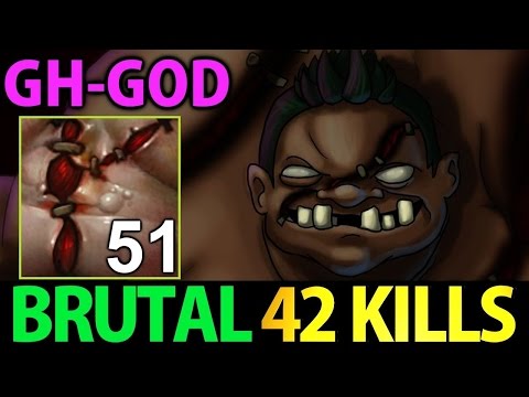 GH-GOD Dota2 [Pudge] Brutal 42 Kills in 32 Min - RAMPAGE