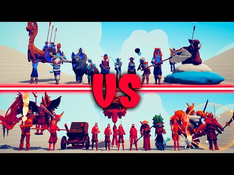 MEGA DYNASTY TEAM vs MEGA VIKING TEAM - Totally Accurate Battle Simulator | TABS