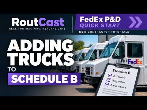 How Do I Add a Truck to Schedule B in My Biz Account? — RoutCast contractor tutorial