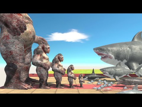 Aquatics VS 5 Levels Of Goro - Animal Revolt Battle Simulator