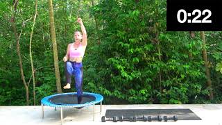 12 mins NEW, Powered Up Trampoline & Weights Series - on a BELLICON Trampoline, using mixed weights.