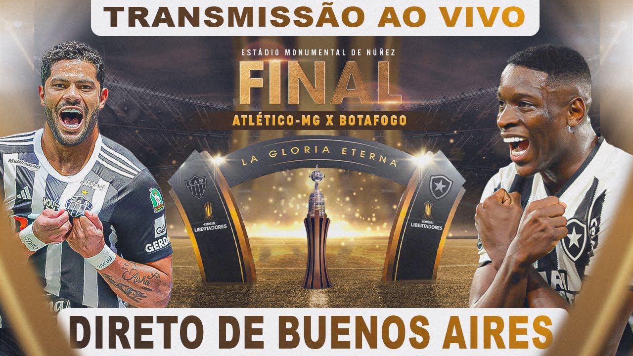 ATLÉTICO MG X BOTAFOGO AO VIVO - FINAL DA LIBERTADORES 2024 DIRETO DO MONUMENTAL
