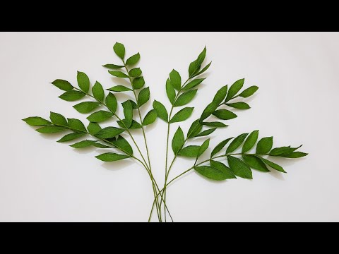 Handmade Paper Leaves - Making Easy Paper Leaves from Crepe Paper - Paper Leaves Decoration