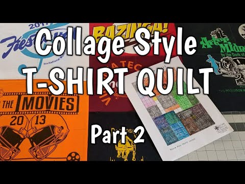 Collage Style T-Shirt Quilt - Part 2 - Sewing Blocks Together and Partial Seams