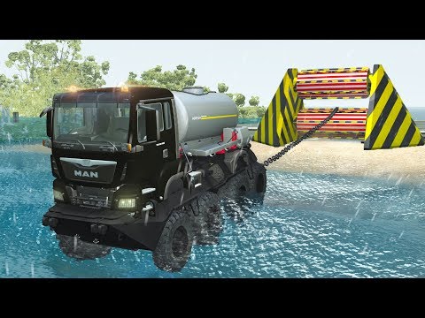 Beamng drive - Giant Winch Сrushes Сars #8