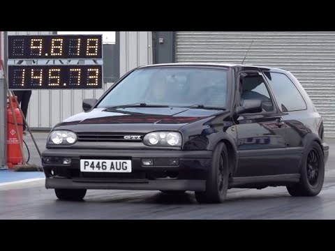 TOP 10 VW GOLF'S 1/4 MILE - No 10 - MK3 GOLF 800BHP VOLVO ENGINE - 9.81