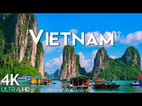 FLYING OVER VIETNAM (4K UHD) - Amazing Beautiful Nature & Peacful Relaxing Music | 4K Video Ultra HD