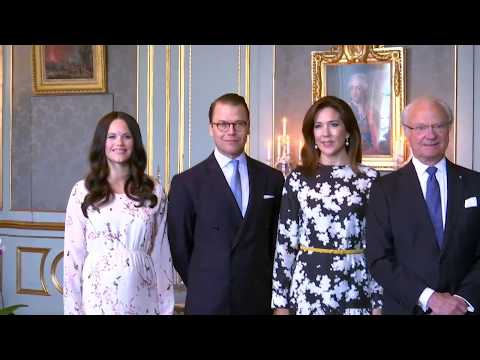 Kronprinsesse Mary og Frederik hyggede med den svenske kongefamilie