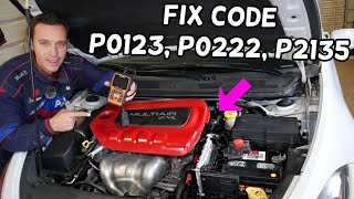 FIX CODE P0123 P0222 P2135 DODGE DART, CHRYSLER 200 JEEP CHEROKEE RENEGADE COMPASS, FIAT 500X TORO