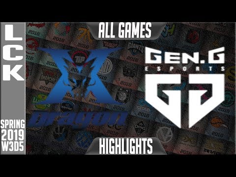 KZ vs GEN Highlights ALL GAMES | LCK Spring 2019 Week 3 Day 5 | King-Zone DragonX vs Gen G