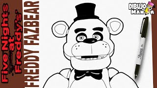 COMO DIBUJAR A FREDDY FAZBEAR DE FNAF PASO A PASO | how to draw freddy fazbear from fnaf | easy