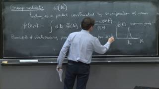 Group velocity and stationary phase approximation