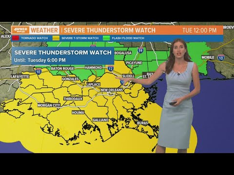 Severe thunderstorm watch issued through 6 p.m. Thursday