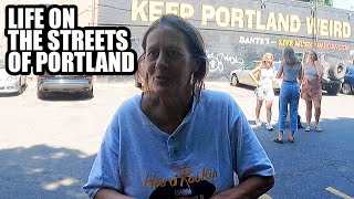 Homeless Life is Hard in Downtown Portland - Interview video