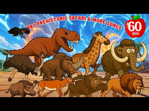 (1Hour) ABC Prehistoric Safari Animal Songs | ABC Halloween Safari Animal Songs |Little Bunny Learns