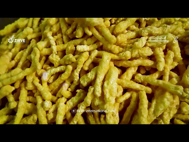 zirve extrusion | Línea de producción de chips Niknak 300 kg/h | CH300-E #ProduccióndeSnacks