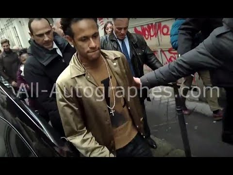 Neymar signing one autograph in Paris