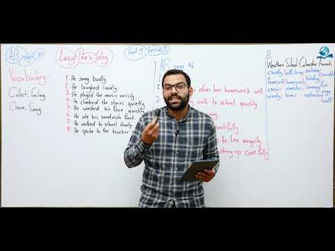 ⁣مادة اللغة الإنكليزية : للصف الاول المتوسط : الوحدة الرابعة / الدرس الاول