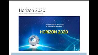 Accessing Horizon 2020 Research Funding for the Global Community