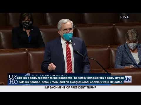 Congressman Lloyd Doggett speaks on House floor supporting Donald Trump's impeachment