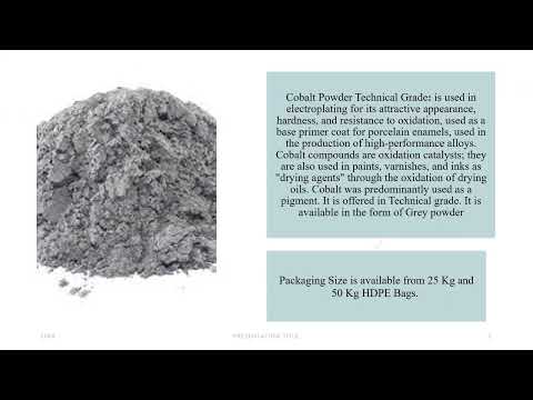 Cobalt Powder Technical