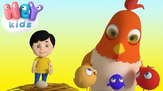 Małe kurczaczki trzy 🐤 Piosenki dla dzieci - HeyKids po polsku