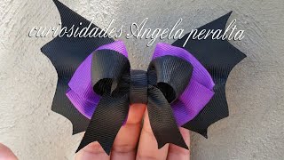 MARATÓN  ESPECIAL IDEAS DE HALLOWEEN  / DIY BOWS / Moño murciélago  idea No.4