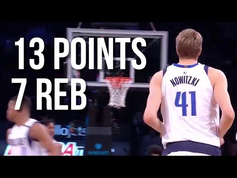 Dirk Nowitzki Highlights | 13 Points vs. Brooklyn Nets