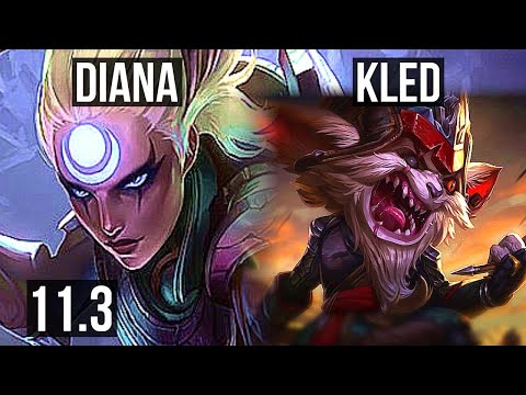 DIANA vs KLED (MID) | 10/2/8, Legendary, 500+ games, 1.0M mastery | NA Diamond | v11.3