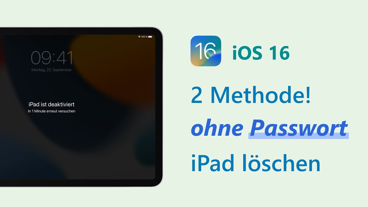 iPad ohne Code entsperren