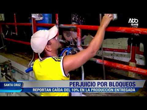 Bloqueos reducen acopio de lácteos y afectan entrega de leche en Santa Cruz, Cochabamba y La Paz