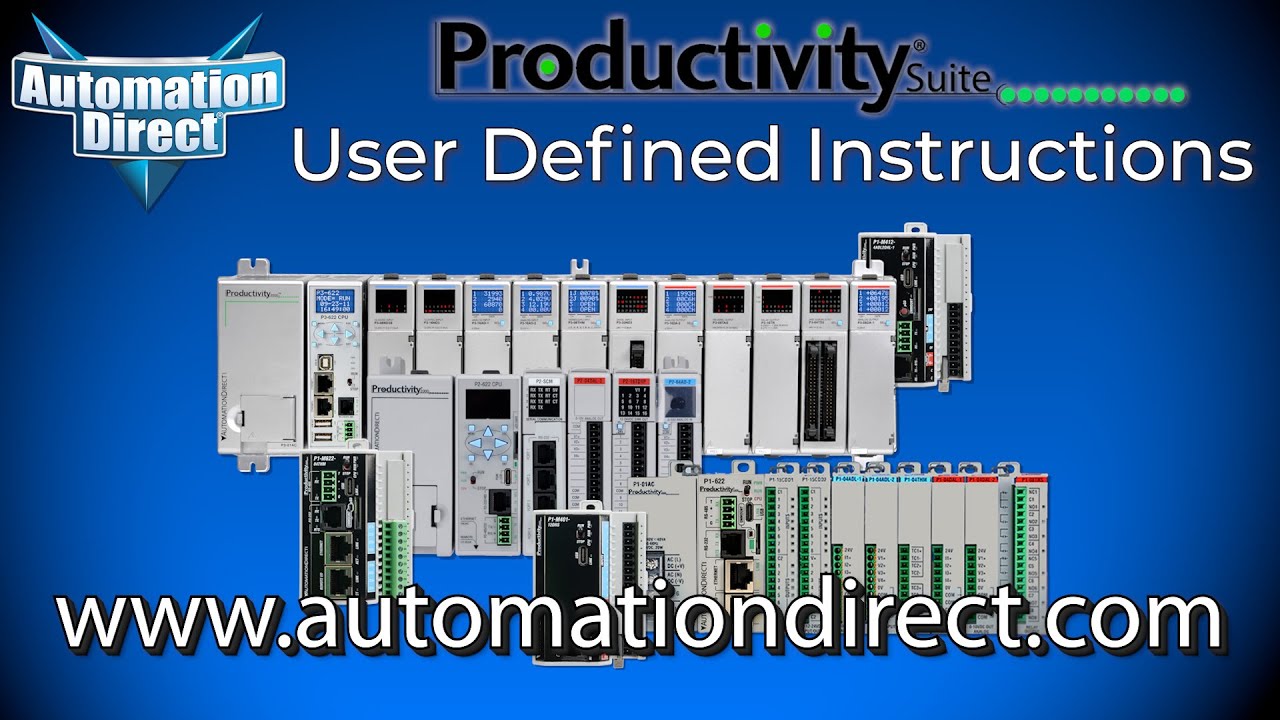 Productivity PLC User Defined Instructions from AutomationDirect