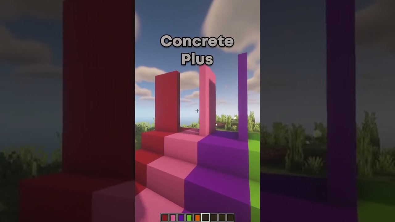 Minecraft Concrete Plus Mod #Shorts