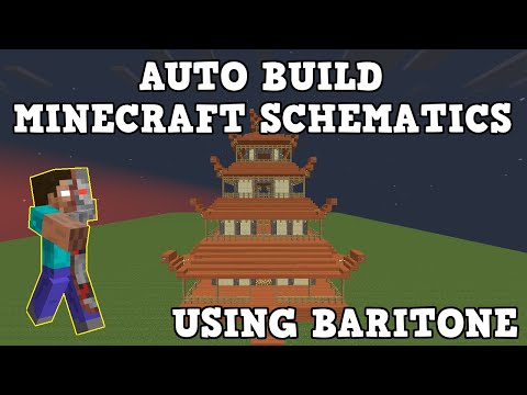 Auto Build Minecraft Schematics using Baritone and Schematica...
