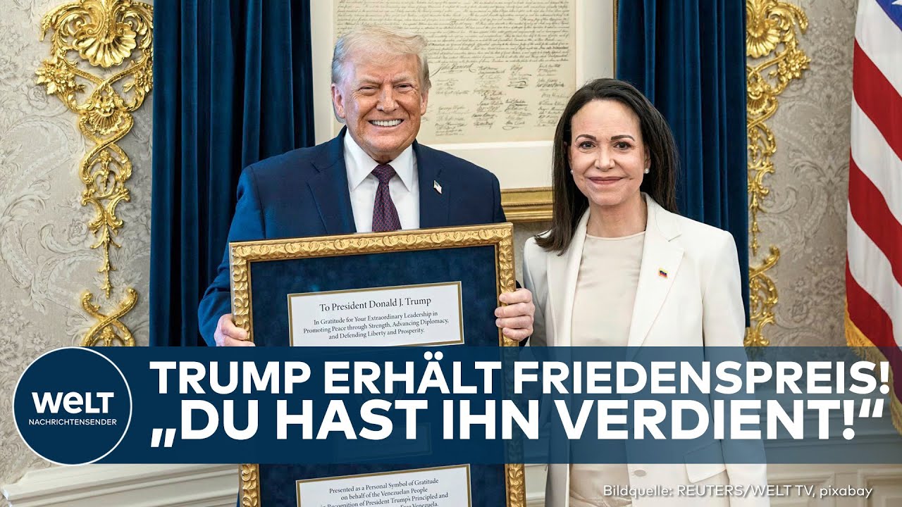 USA: Überraschung für Trump! Nobelpreis aus Venezuela? Verstoß gegen alle Regeln!