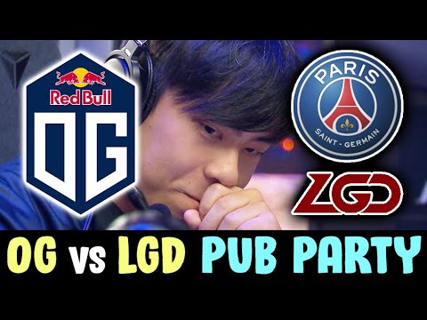 OG vs LGD pos 1 vs pos 5 — ANA party vs xNova party in pub