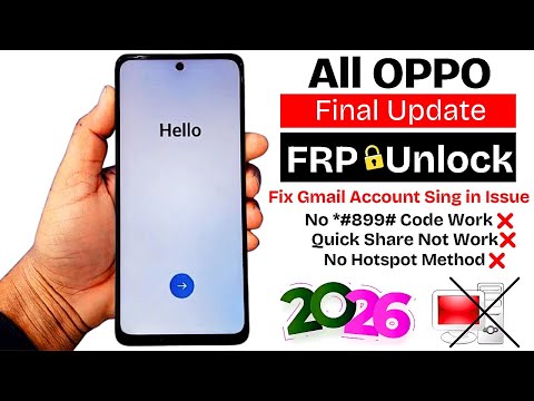 All OPPO Frp Bypass 2026 Android 14/15 | Final Update | Gmail Account Unlock | *#899# Code Not Work