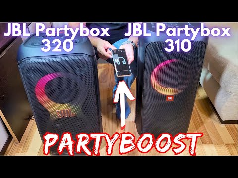 Can you pair JBL Partybox 320 and JBL Partybox 310 via PARTYBOOST or Auracast? How to connect them?