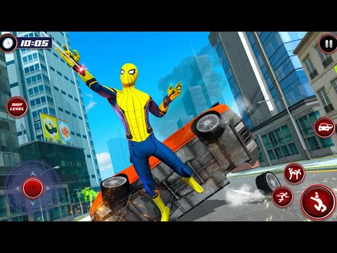 Spider Rope Hero City Battle | Flying Spider Hero City Rescue Fight - Android GamePlay HD