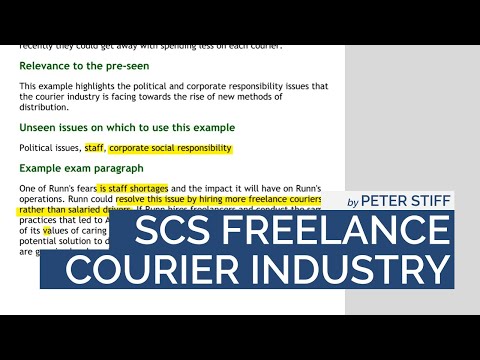 CIMA SCS (November 2019) - Freelance Courier Industry Example
