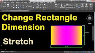 AutoCAD Change Rectangle Dimensions using Stretch command
