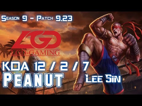 LGD Peanut LEE SIN vs NUNU Jungle - Patch 9.23 KR Ranked