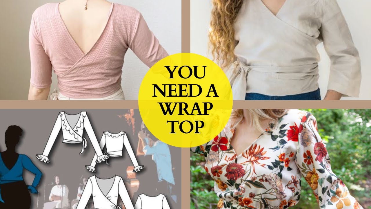5 FREE Wrap Top Sewing Patterns - Beginner Friendly - Woven and Stretch Fabrics