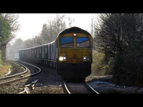 Freightliner Class 66 No. 66615 on 6Z89 Northampton C.Y - Guide Bridge Yd @ Denton on 27.02.21 - HD