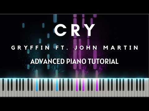 Gryffin - Cry ft. John Martin (Advanced Piano Tutorial + (Advanced Piano Tutorial  + Sheets & MIDI)
