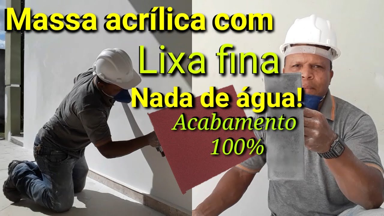 "Lixar massa acrílica com lixa fina sem usar água!"
