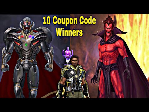 10 Coupon Code Winners & Electro Clear WBL Mephisto And Infinity Ultron - Marvel Future Fight