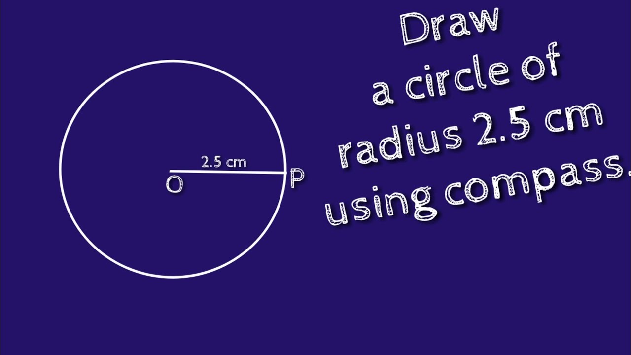 How to draw a circle of radius 2.5 cm using compass.shsirclasses.