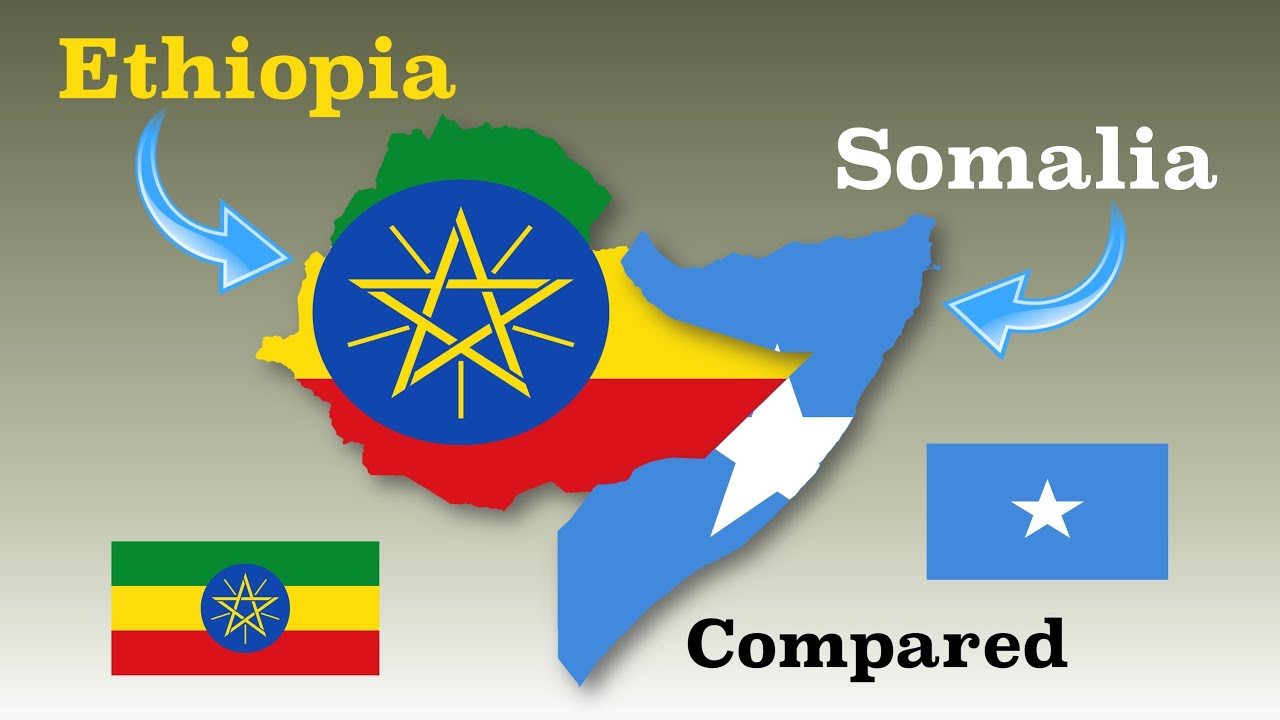 Which country is bigger Ethiopia and Somalia?